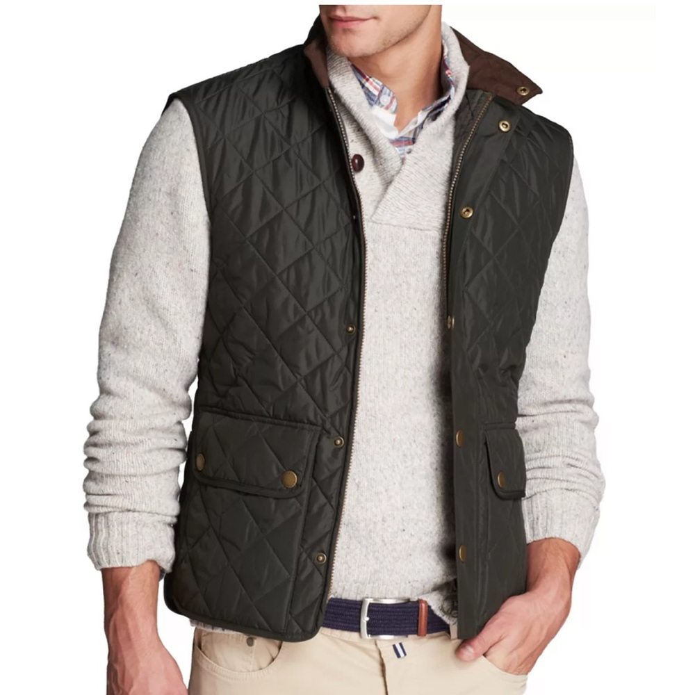 Barbour Lowerdale Quilted Gilet Vest in Olive